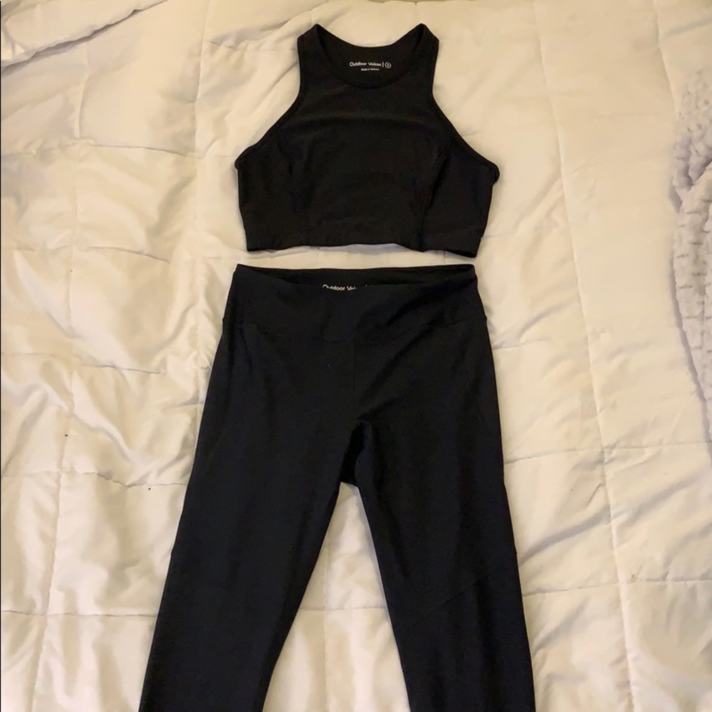 Outdoor voices workout set